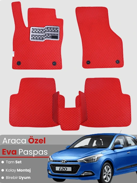 HYUNDAİ i20 (2014-2020) Uyumlu EVA Paspas Tam Set–Araca Özel,Kolay Montaj,Su Geçirmez ürün görseli 1
