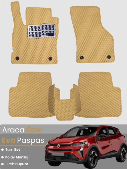 RENAULT CAPTUR 3 (2024-2025) Uyumlu EVA Paspas Tam Set–Araca Özel,Oto Paspas ürün görseli 1