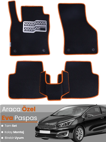 KİA CEED HATCHBACK (2012-2018) Uyumlu EVA Paspas Tam Set–Araca Özel,Kolay Montaj,Su Geçirmez ürün görseli 1