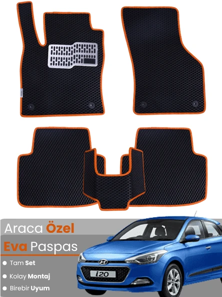 HYUNDAİ i20 (2014-2020) Uyumlu EVA Paspas Tam Set–Araca Özel,Kolay Montaj,Su Geçirmez ürün görseli 1