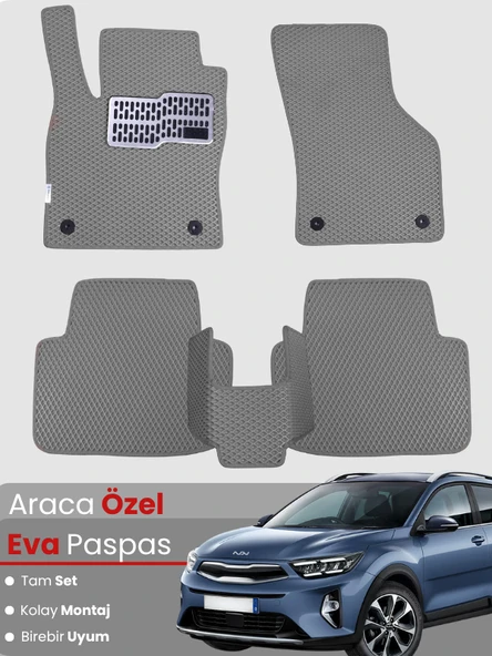 KİA STONİC (2017-2025) Uyumlu EVA Paspas Tam Set–Araca Özel,Kolay Montaj,Su Geçirmez ürün görseli 1