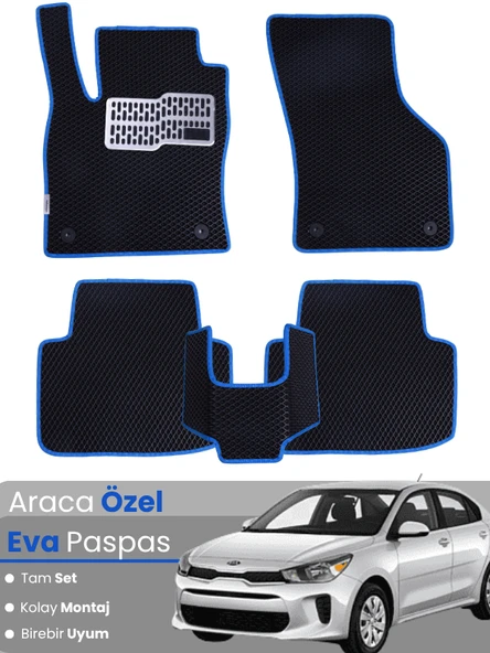 KİA RİO (2018-2025) Uyumlu EVA Paspas Tam Set–Araca Özel,Kolay Montaj,Su Geçirmez ürün görseli 1