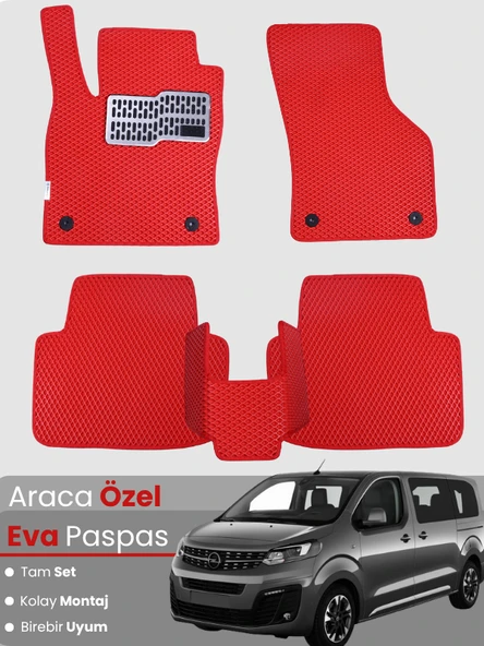 OPEL ZAFİRA (2019-2025) Uyumlu EVA Paspas Tam Set–Araca Özel,Oto Paspas,Kolay Montaj ürün görseli 1