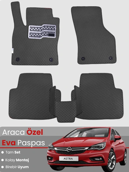 OPEL ASTRA K SEDAN (2015-2021) Uyumlu EVA Paspas Tam Set–Araca Özel,Kolay Montaj ürün görseli 1