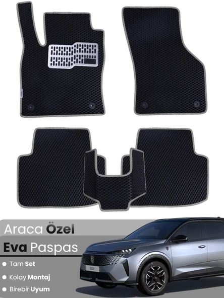 PEUGEOT 5008 (2017-2025) Uyumlu EVA Paspas Tam Set–Araca Özel,Oto Paspas ürün görseli 1