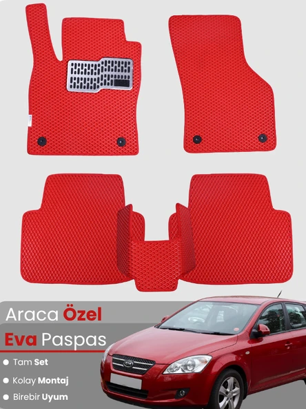 KİA CEED (2007-2011) Uyumlu EVA Paspas Tam Set–Araca Özel,Kolay Montaj,Su Geçirmez ürün görseli 1