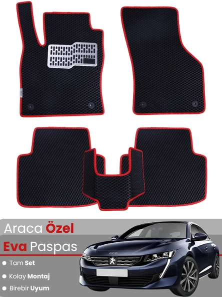 PEUGEOT 508 (2011-2019) Uyumlu EVA Paspas Tam Set–Araca Özel,Oto Paspas,Kolay Montaj ürün görseli 1