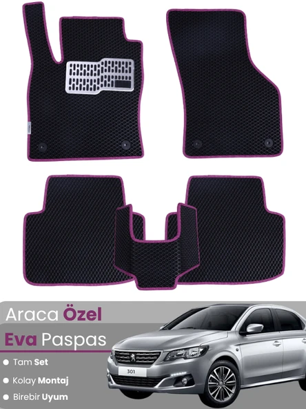 PEUGEOT 301 (2012-2025) Uyumlu EVA Paspas Tam Set–Araca Özel,Oto Paspas,Kolay Montaj ürün görseli 1