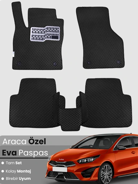 KİA CEED (2019-2025) Uyumlu EVA Paspas Tam Set–Araca Özel,Kolay Montaj,Su Geçirmez ürün görseli 1