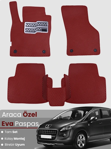 PEUGEOT 3008 (2008-2017) Uyumlu EVA Paspas Tam Set–Araca Özel,Oto Paspas ürün görseli 1