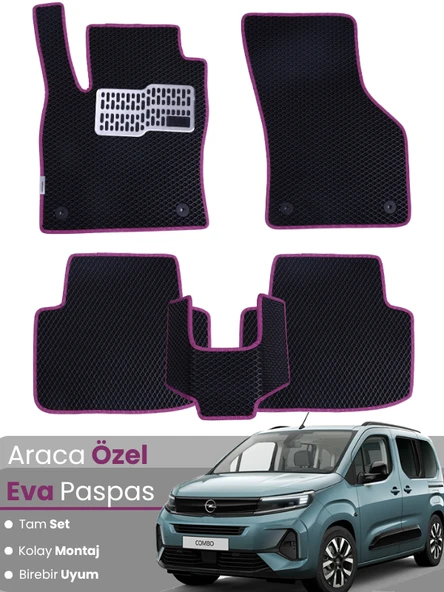 OPEL COMBO (2018-2025) Uyumlu EVA Paspas Tam Set–Araca Özel,Kolay Montaj,Oto Paspas ürün görseli 1