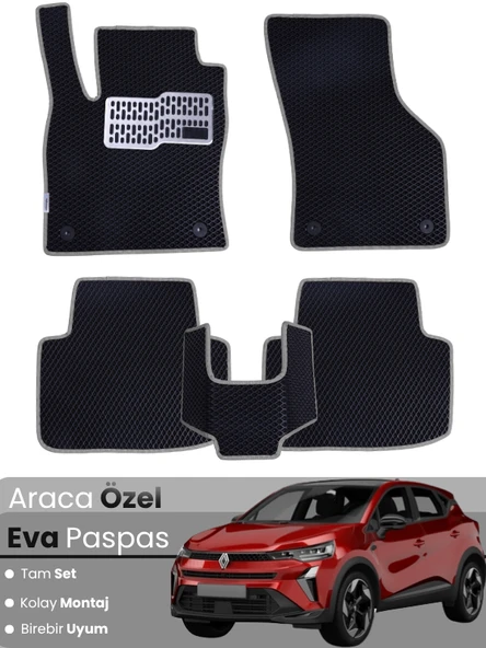 RENAULT CAPTUR 3 (2024-2025) Uyumlu EVA Paspas Tam Set–Araca Özel,Oto Paspas ürün görseli 1