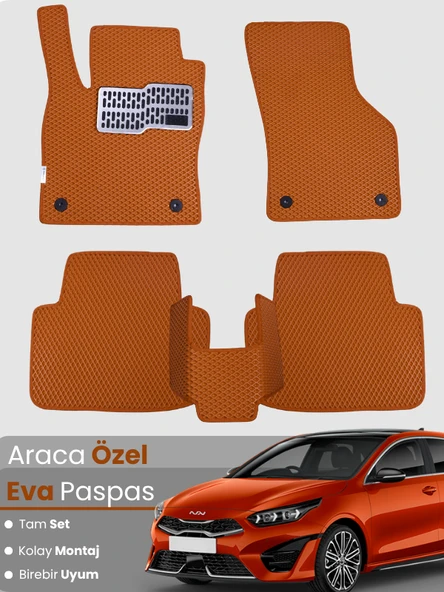 KİA CEED (2019-2025) Uyumlu EVA Paspas Tam Set–Araca Özel,Kolay Montaj,Su Geçirmez ürün görseli 1