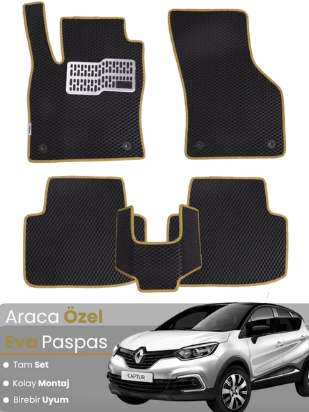 RENAULT CAPTUR 1 (2013-2019) Uyumlu EVA Paspas Tam Set–Araca Özel,Oto Paspas ürün görseli 1
