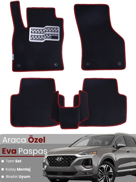 HYUNDAİ SANTAFE (2018-2023) Uyumlu EVA Paspas Tam Set–Araca Özel,Kolay Montaj,Su Geçirmez ürün görseli 1