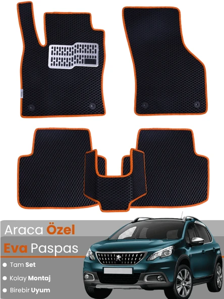 PEUGEOT 2008 (2013-2019) Uyumlu EVA Paspas Tam Set–Araca Özel,Oto Paspas,Kolay Montaj ürün görseli 1