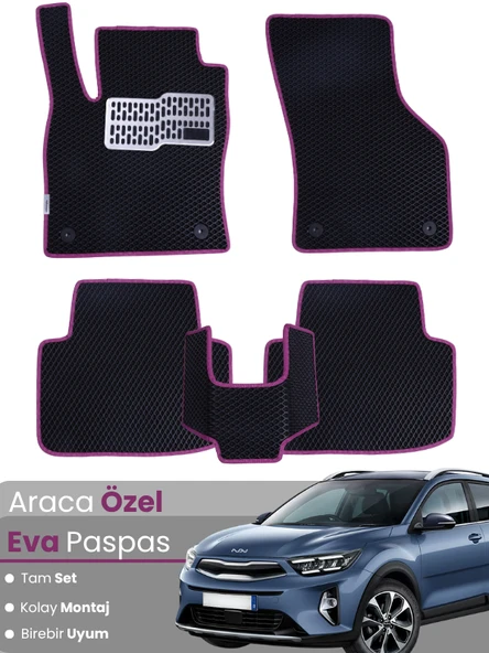 KİA STONİC (2017-2025) Uyumlu EVA Paspas Tam Set–Araca Özel,Kolay Montaj,Su Geçirmez ürün görseli 1