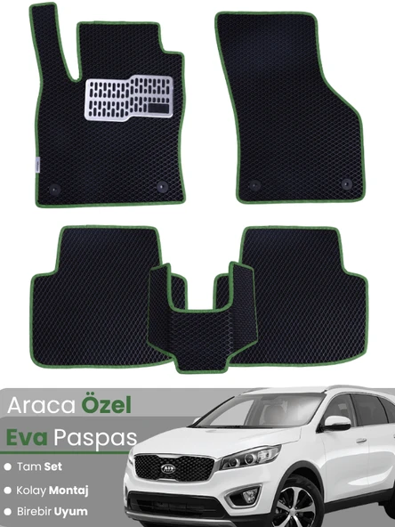 KİA SORENTO 5 KİŞİLİK (2015-2021) Uyumlu EVA Paspas Tam Set–Araca Özel,Kolay Montaj,Su Geçirmez ürün görseli 1