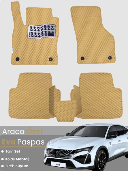 PEUGEOT 408 (2022-2025) Uyumlu EVA Paspas Tam Set–Araca Özel,Oto Paspas,Kolay Montaj ürün görseli 1