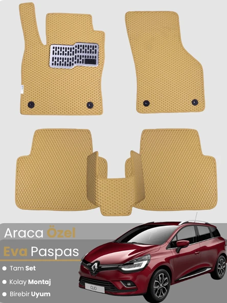 RENAULT CLİO 4 STATİON WAGON (2012-2019) Uyumlu EVA Paspas Tam Set–Oto Paspas ürün görseli 1