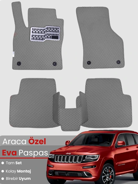 JEEP GRAND CHEROKEE (2011-2021) Uyumlu EVA Paspas Tam Set–Araca Özel,Kolay Montaj,Su Geçirmez ürün görseli 1