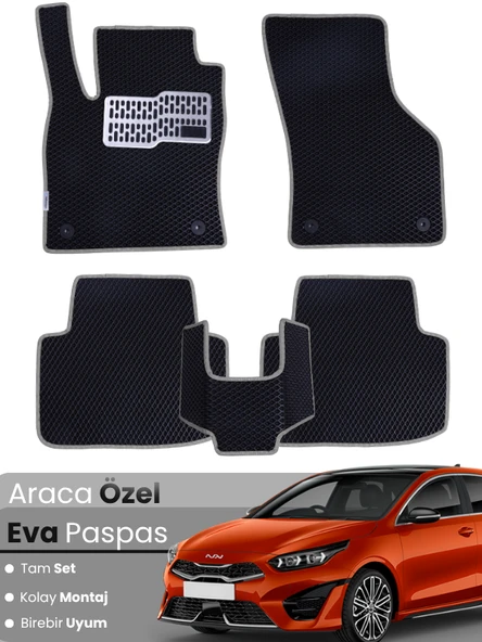 KİA CEED (2019-2025) Uyumlu EVA Paspas Tam Set–Araca Özel,Kolay Montaj,Su Geçirmez ürün görseli 1