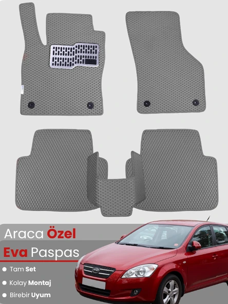 KİA CEED (2007-2011) Uyumlu EVA Paspas Tam Set–Araca Özel,Kolay Montaj,Su Geçirmez ürün görseli 1