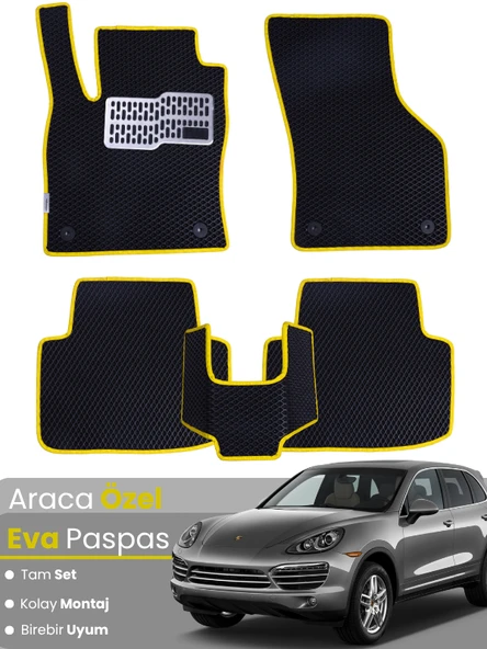 PORSCHE CAYENNE (2002-2010) Uyumlu EVA Paspas Tam Set–Araca Özel,Oto Paspas ürün görseli 1