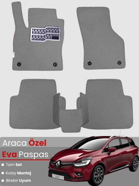 RENAULT CLİO 4 STATİON WAGON (2012-2019) Uyumlu EVA Paspas Tam Set–Oto Paspas ürün görseli 1