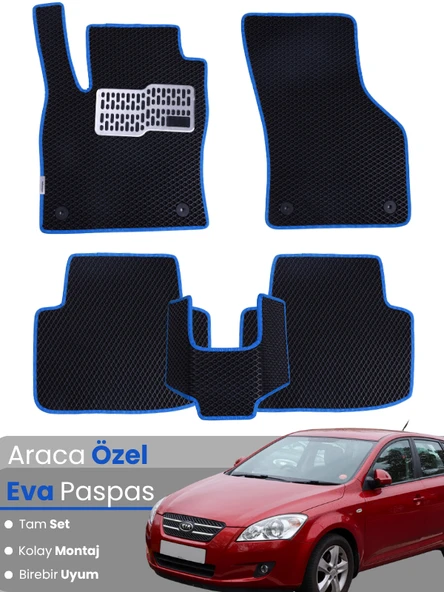KİA CEED (2007-2011) Uyumlu EVA Paspas Tam Set–Araca Özel,Kolay Montaj,Su Geçirmez ürün görseli 1