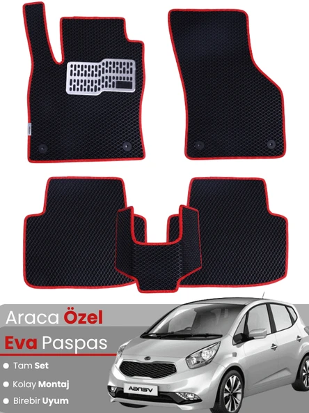 KİA VENGA (2009-2019) Uyumlu EVA Paspas Tam Set–Araca Özel,Kolay Montaj,Su Geçirmez ürün görseli 1