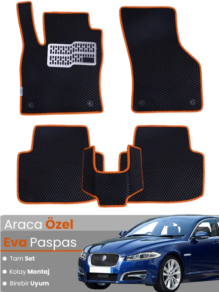 JAGUAR XF (2008-2015) Uyumlu EVA Paspas Tam Set–Araca Özel,Kolay Montaj,Su Geçirmez ürün görseli 1