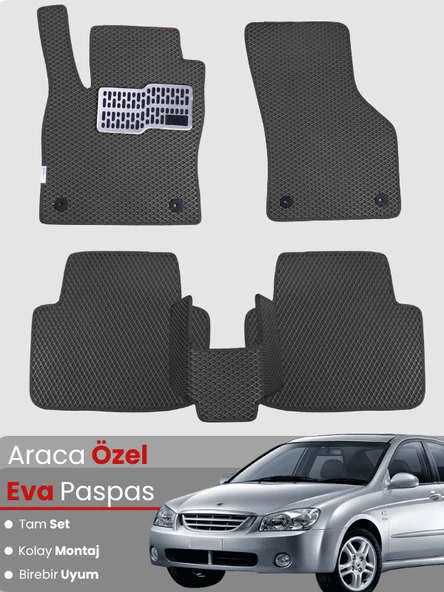 KİA CERATO (2003-2008) Uyumlu EVA Paspas Tam Set–Araca Özel,Kolay Montaj,Su Geçirmez ürün görseli 1