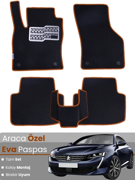 PEUGEOT 508 (2011-2019) Uyumlu EVA Paspas Tam Set–Araca Özel,Oto Paspas,Kolay Montaj ürün görseli 1