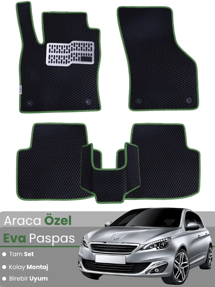 PEUGEOT 308 (2007-2012) Uyumlu EVA Paspas Tam Set–Araca Özel,Oto Paspas,Kolay Montaj ürün görseli 1