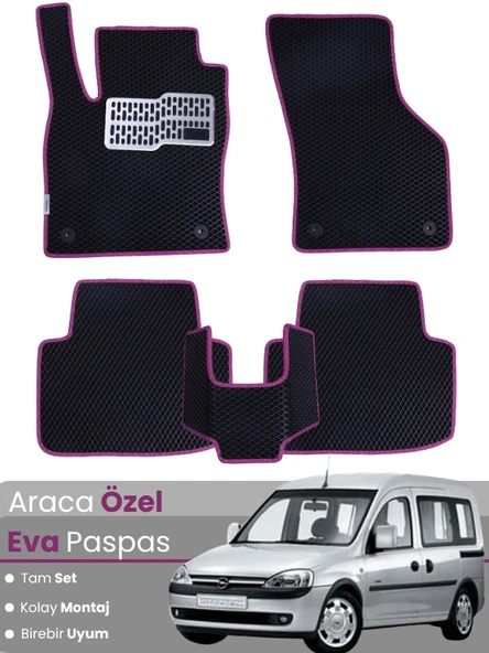 OPEL COMBO (2001-2011) Uyumlu EVA Paspas Tam Set–Araca Özel,Kolay Montaj,Oto Paspas ürün görseli 1