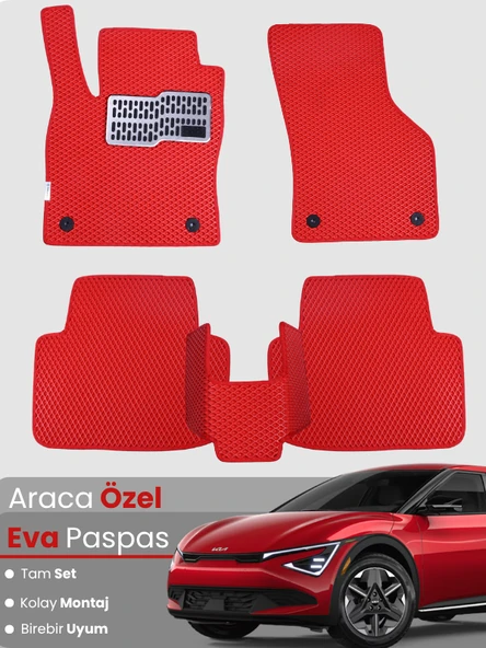 KİA EV6 (2021-2025) Uyumlu EVA Paspas Tam Set–Araca Özel,Kolay Montaj,Su Geçirmez ürün görseli 1