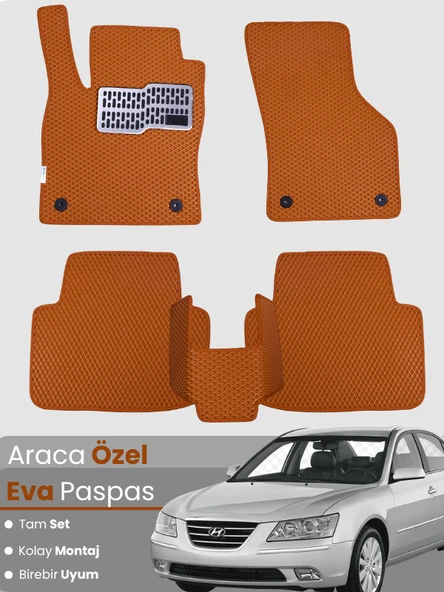 HYUNDAİ SONATA (2005-2010) Uyumlu EVA Paspas Tam Set–Araca Özel,Kolay Montaj,Su Geçirmez ürün görseli 1