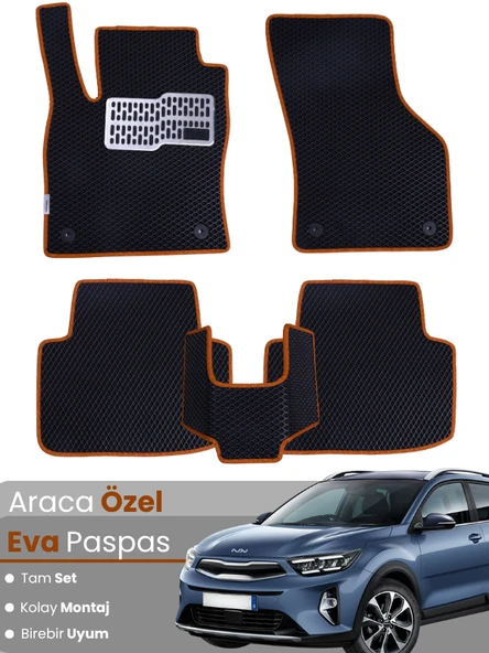 KİA STONİC (2017-2025) Uyumlu EVA Paspas Tam Set–Araca Özel,Kolay Montaj,Su Geçirmez ürün görseli 1
