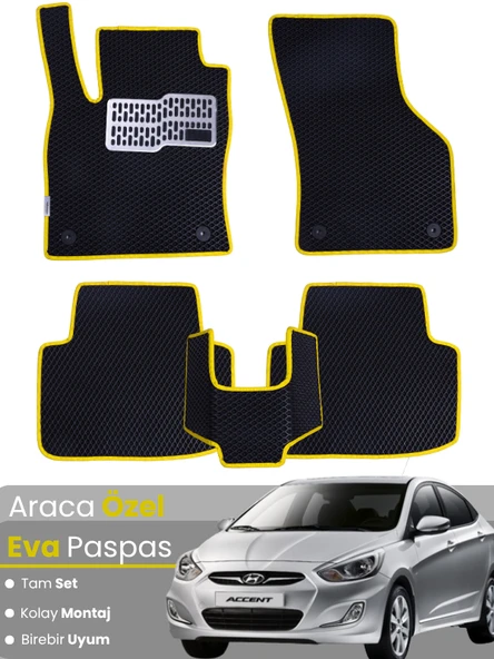 HYUNDAİ ACCENT BLUE (2011-2018) Uyumlu EVA Paspas Tam Set–Araca Özel,Kolay Montaj ürün görseli 1