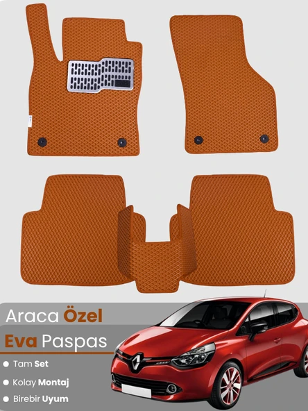 RENAULT CLİO 4 (2012-2019) Uyumlu EVA Paspas Tam Set–Araca Özel,Oto Paspas ürün görseli 1