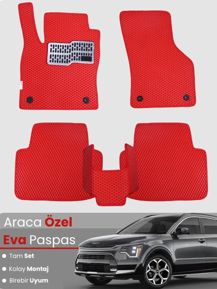KİA NİRO ELEKTRİKLİ (2021-2025) Uyumlu EVA Paspas Tam Set–Araca Özel,Kolay Montaj,Su Geçirmez ürün görseli 1