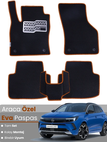 OPEL GRANDLAND (2017-2024) Uyumlu EVA Paspas Tam Set–Araca Özel,Kolay Montaj,Oto Paspas ürün görseli 1