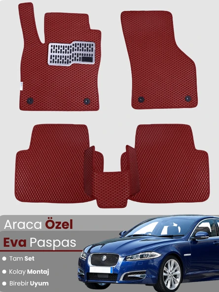 JAGUAR XF (2008-2015) Uyumlu EVA Paspas Tam Set–Araca Özel,Kolay Montaj,Su Geçirmez ürün görseli 1