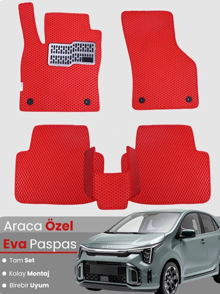 KİA PİCANTO (2017-2025) Uyumlu EVA Paspas Tam Set–Araca Özel,Kolay Montaj,Su Geçirmez ürün görseli 1