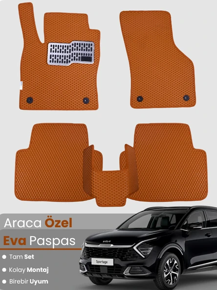 KİA SPORTAGE BENZİNLİ (2021-2025) Uyumlu EVA Paspas Tam Set–Araca Özel,Kolay Montaj,Su Geçirmez ürün görseli 1
