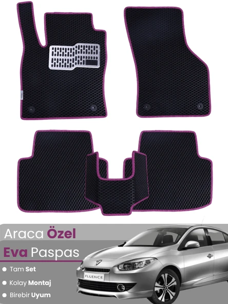 RENAULT FLUENCE (2009-2014) Uyumlu EVA Paspas Tam Set–Oto Paspas,Araca Özel ürün görseli 1