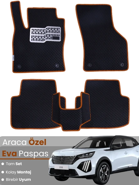 PEUGEOT 2008 (2020-2025) Uyumlu EVA Paspas Tam Set–Araca Özel,Oto Paspas,Kolay Montaj ürün görseli 1