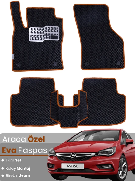 OPEL ASTRA H HATCHBACK (2010-2013) Uyumlu EVA Paspas Tam Set–Araca Özel,Kolay Montaj,Su Geçirmez ürün görseli 1