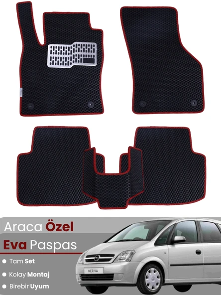 OPEL MERİVA A (2003-2010) Uyumlu EVA Paspas Tam Set–Araca Özel,Oto Paspas,Kolay Montaj ürün görseli 1